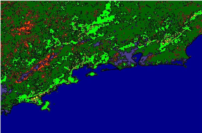 Apoio ao sistema de emergência da Usina de Angra Topografia (a partir de mapas INPE+USGS)