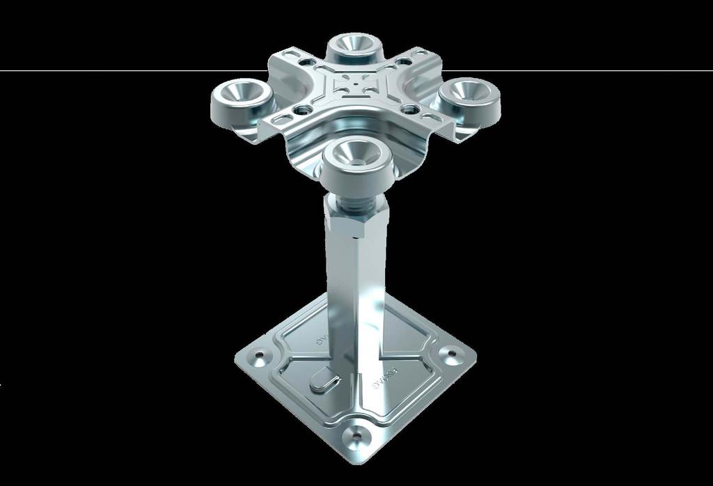 Componentes Pedestal Pisoag BASE E CRUZETA Pedestal Pisoag: Composto pelo conjunto formado por cruzeta e base, é um elemento estrutural vertical que tem como finalidade receber os esforços aplicados