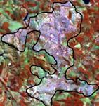 ...continuação ANTROPISMO Área urbana ANTROPISMO Reflorestamento Cor: Azul. Tonalidade: Médio a claro. Textura: Rugosa. Forma: Regular.