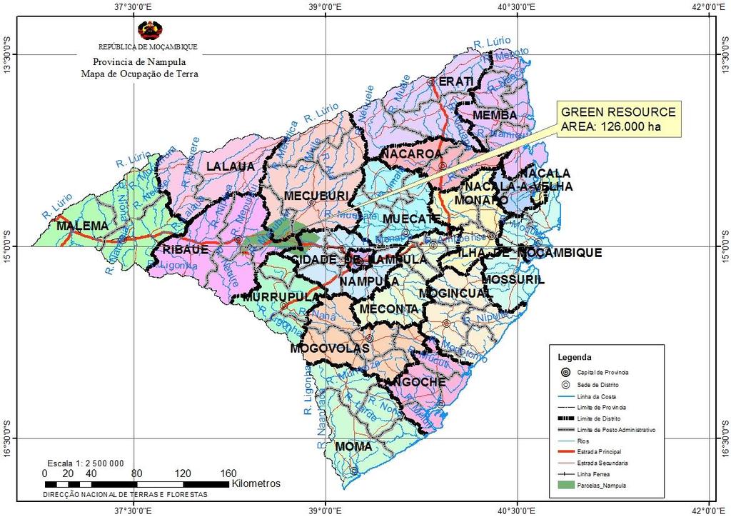 2. Mapas das Área ocupadas pelas