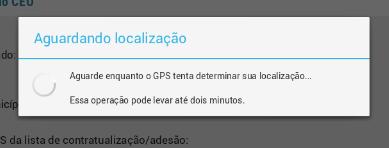 confirmar a recusa de aplicação. Observe o destaque na figura acima para o botão de GPS.