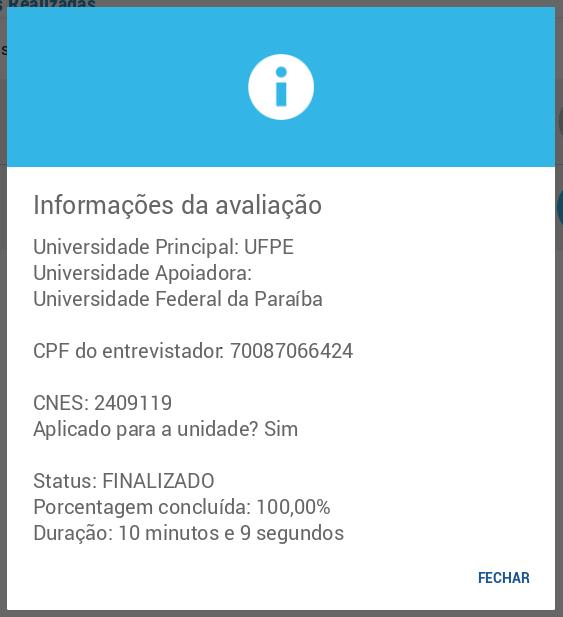 alterar dados de cabeçalho do questionário; Ocultação, para ocultar o questionário da listagem