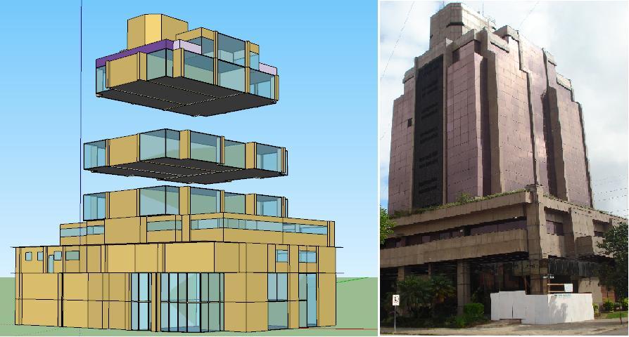 6 Figura 5.1 Comparação entre o prédio criado e o prédio real.