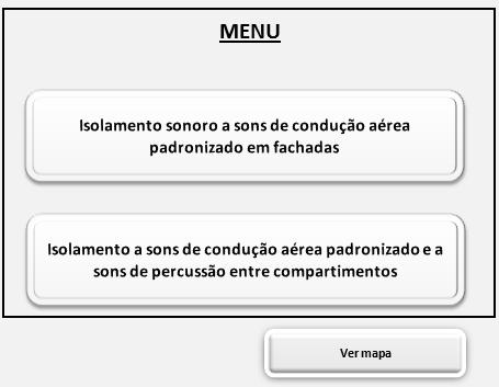 Figura 84 - Menu inicial do livro de cálculo Excel Neste exemplo pretende-se avaliar o isolamento sonoro de uma fachada de uma sala com volume de 314,33m 3, área de fachada de 38,7m 2 e área de