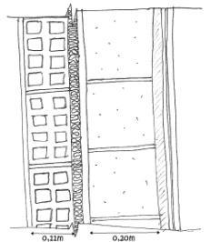 Nº de Fachadas Descrição da solução (do interior para o Nomenclatura ensaiadas exterior) F6 1 - estuque interior com 0,015m de espessura; - pano interior: tijolo cerâmico