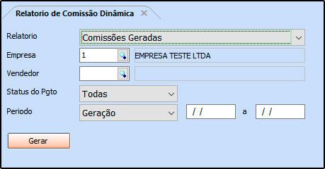 Caminho: Relatórios>Comissão>Geração dinâmica Referência: FS293 Versão: 2018.04.