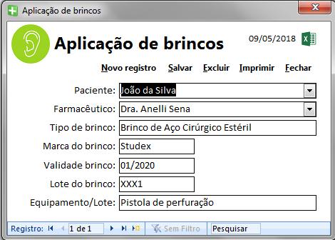 Aplicação de Brincos Regulamentada pela RDC nº44/2009.