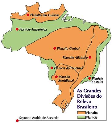 MAPA: AROLDO DE AZEVEDO Usou como critério apenas a altimetria.