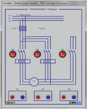 e 3 atuadores pneumáticos; 06 Relés com um contato reversível e conjunto composto