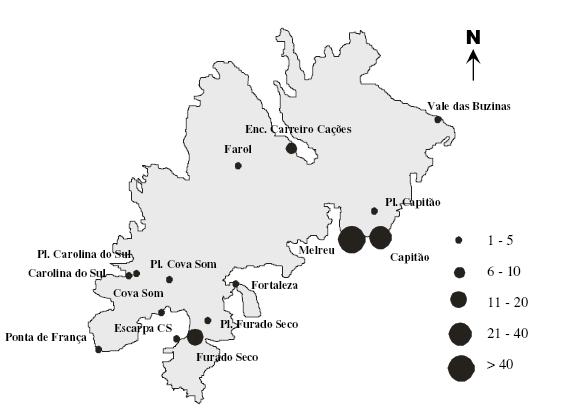 Figura 22 - Localização das colónias de cagarra