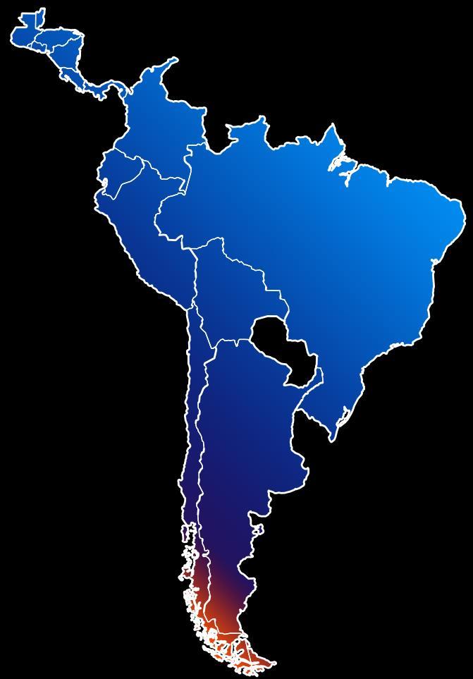 América Latina: 8 países, 4 setores, 40 empresas Colômbia 25% do lucro líquido Transmissão