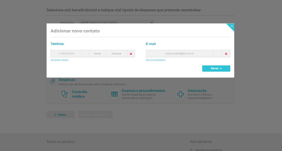 4 Clicando no botão em destaque, é possível adicionar um novo contato ou remover