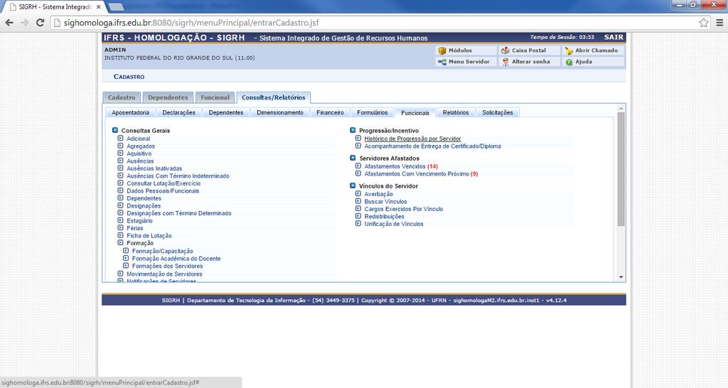 Para efetivar a progressão do(s) servidor(es) selecionando(s) - marcados na lista exibida na consulta o operador deverá informar a portaria e observações, caso deseje adicionar informações