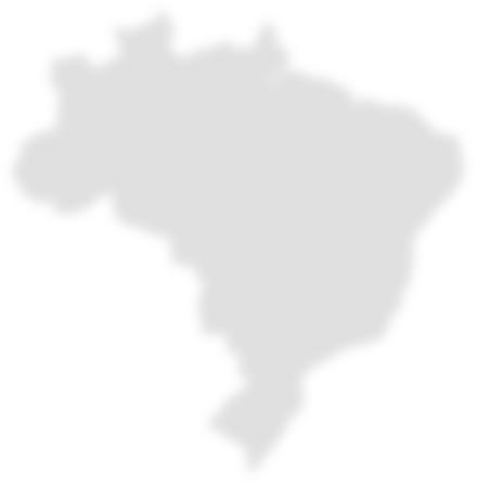 No mapa do Brasil, ao lado, está indicado o percentual dos municípios de cada região, que contam com pacientes que são atendidos na Rede.