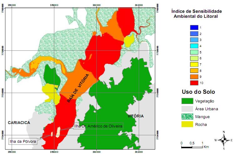 Mapeamento de áreas de sensibilidade ambiental ao derrame de óleo..., 195-212 ta mangue tem na classificação dada pelo MMA.