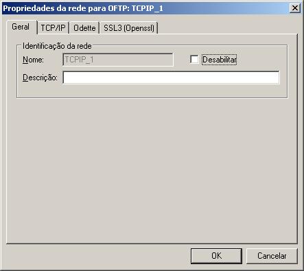 15. As seguintes opções de configuração para o protocolo OFTP TCP/IP devem ser preenchidas na guia Geral, conforme mostra a figura abaixo: Nesta tela você irá preencher os