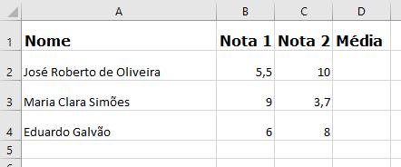 vamos formatar as células