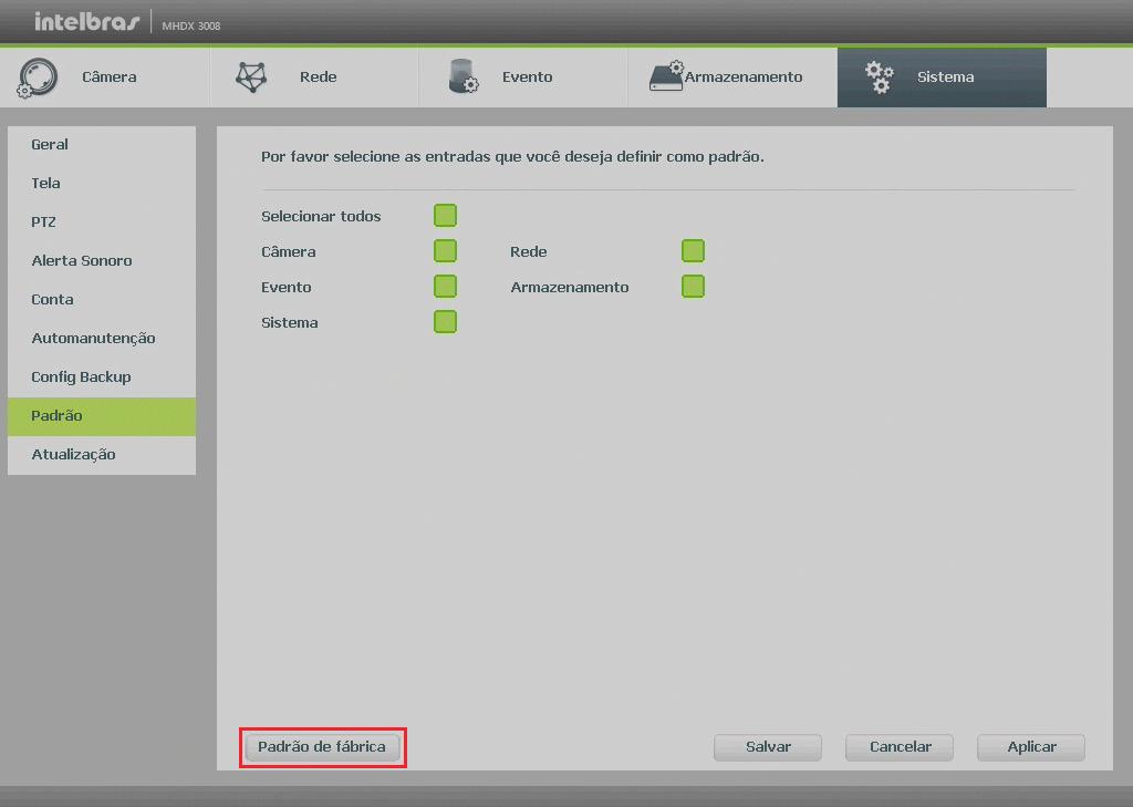 Atenção! Não remova o pen drive e não desligue o DVR durante o procedimento de atualização de firmware. Em caso de anormalidades durante o procedimento, contate o suporte técnico Intelbras. 3.