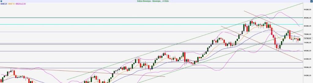 IBOVESPA SEMANAL Resistência 2 88.000 Resistência 1 86.500 Suporte 1 69.500 Suporte 2 60.