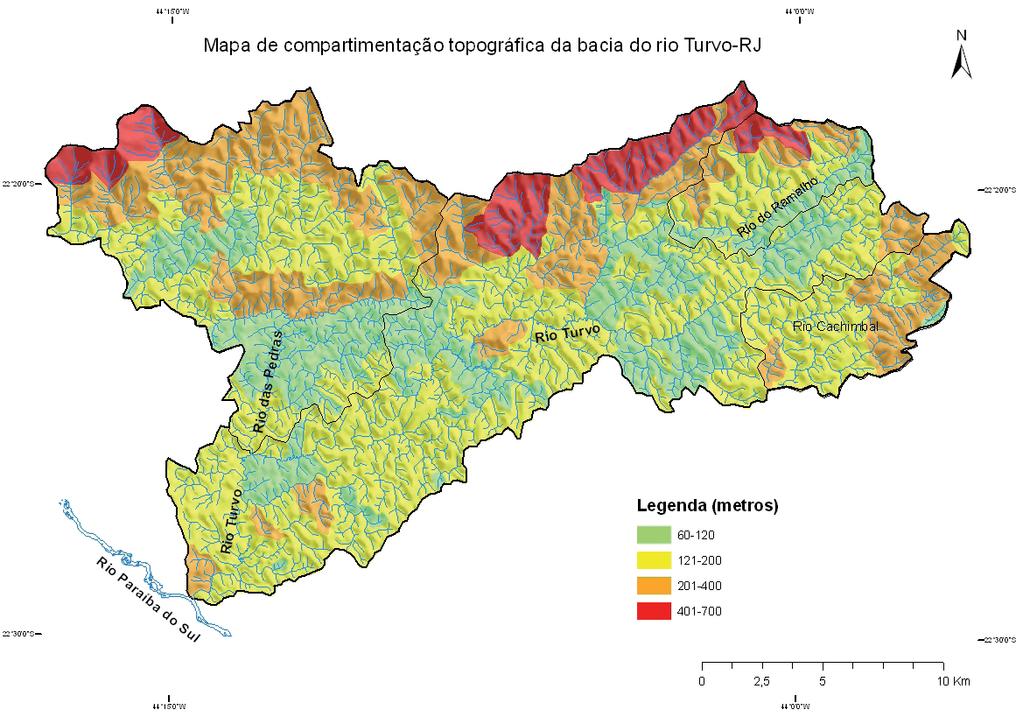 Caracterização Geomorfológica da Bacia do Rio Turvo-Rj: Médio Vale do Rio Paraíba do Sul Complexo Juiz de Fora, com ortogranulitos bandados.