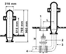 Alternativas de Fornecimento O hidrante de coluna Saint-Gobain Canalização pode ser fornecido em três versões, de acordo com os acessórios que o acompanham, conforme o quadro abaixo: DN da Linha