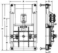 Dimensões e massas 200 300 a 2500 ou Ø Dimensões e Massas A B C D E Ø F G H CQUAW Massas mm mm mm mm mm pol.