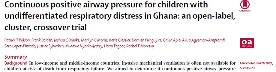Outros estudo em África Houve uma reducção significante em mortalidade as 2 semanas em crianças que