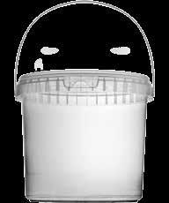 Disponíveis: Natural balde com lacre 3,2 litros Alt: 162mm Diâm: 193 mm