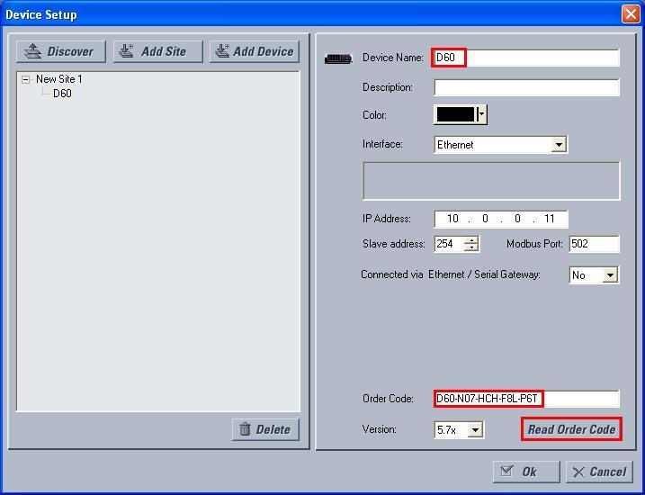 2. Comunicação com o relé D60 Antes de iniciar o teste do relé D60, abra o software EnerVista e baixe o software da série UR, caso já tenha clique diretamente em: Figura 5 Verifique o IP do relé e