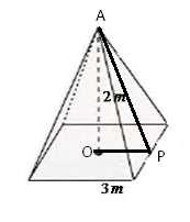 Inicialmente, vamos calcular a área lateral. Para isso é necessário calcular o apótema da pirâmide! Mas, o que é apótema da pirâmide?