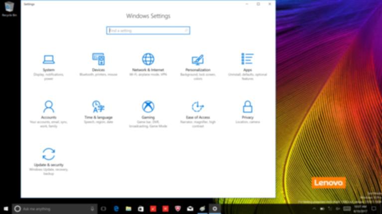 Capítulo 2. Começando a usar o Windows 10 Configurações Configurações permite a você realizar tarefas básicas.