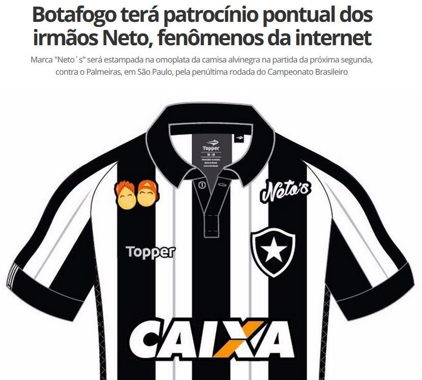 Figura 6 Patrocínio Botafogo Fonte: Globoesporte.