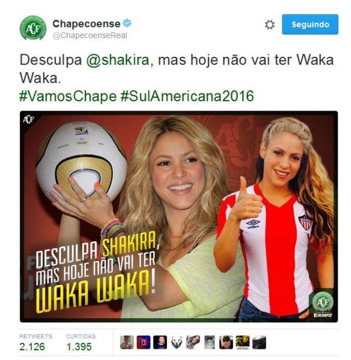 Figura 15 Twitter Chapecoense Fonte: Twitter Chapecoense (2016) Semanas depois, a Chapecoense voltou ao twitter e informou aos seus seguidores como visto na