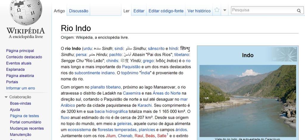 31 Figura 2 Exemplo de artigo na Wikipédia Fonte: Wikipédia (Rio, 2013).