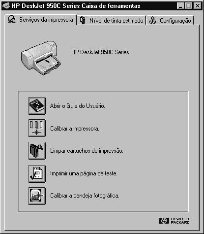 1 Informações básicas sobre impressão Caixa de ferramentas HP DeskJet Use a Caixa de ferramentas HP DeskJet para limpar e calibrar sua impressora, encontrar informações e imprimir uma página de teste.
