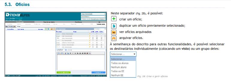 3. Inovar Alunos: Área docente - Comunicações Quando um