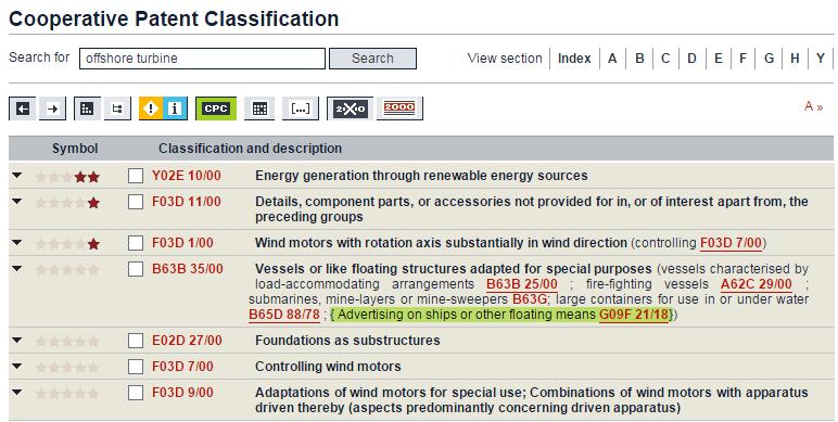 Usando a expressão offshore turbine, são propostas as seguintes classificações: