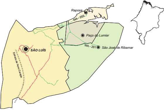 INSERÇÃO DA UEMA POR REGIÃO DE PLANEJAMENTO DO ESTADO Ilha do Maranhão Caracterização geral Municípios População Estimada (2014) Matrículas (Ensino Fundamental) Matrículas (Ensino Médio) Paço do