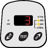 ALTERE OS TEMPOS PRÉ-DEFINIDOS DE ON E OFF Os valores pré-definidos para quaisquer valores entre 10ms e 99 horas.