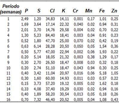 A análise gravimétrica dos valores de afluente e efluente para cada macrófita revela a eficiência percentual de cada leito.