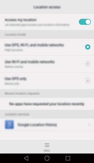 Definições Ativar o acesso à localização Ative os serviços baseados na localização para garantir o acesso das aplicações de mapa, navegação e meteorologia à sua informação de localização.