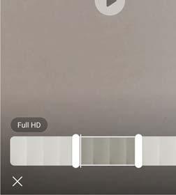 2 Selecione o vídeo que pretende editar e toque em. 3 No ecrã de edição de vídeo, arraste os controlos deslizantes para selecionar a parte do vídeo que pretende manter.
