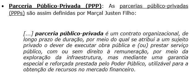 : transporte coletivo, distribuição de energia elétrica, sistema de telefonia etc.