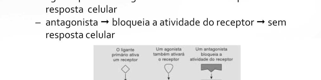 Quando um ligante se combina com um receptor, um dos dois eventos