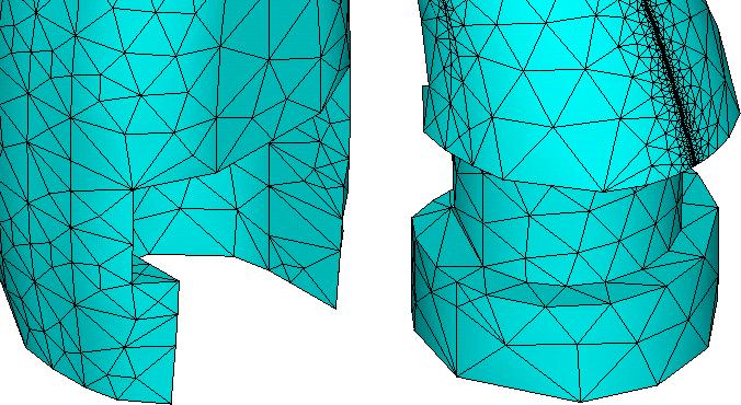 39 1 ELEMENTS U F MAR 19 2008 20:52:25 Y Z X File: elo kenter 120mm Figura 3.7 Detalhe das condições de contorno na região de interface entre as partes de um elo Kenter e o malhete. Na Figura 3.