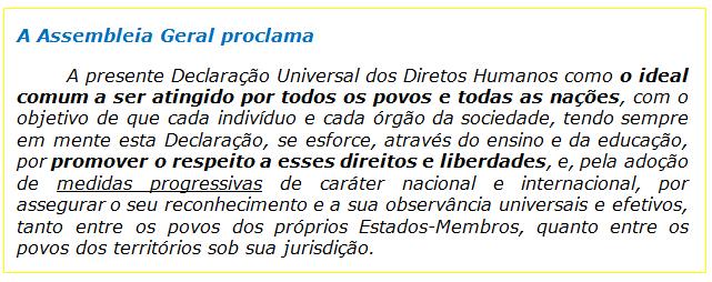 DECLARAÇÃO UNIVERSAL