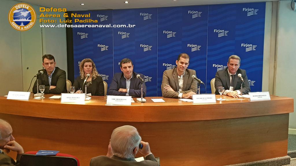 Corveta Tamandaré: Consórcio Villegagnon abre espaço para indústria do RJ 1 Da esquerda para a direita: Flavio Gesca (Mectron), Alice Oliveira (Naval Group), Eric Berthelot (Naval Group), Maurício