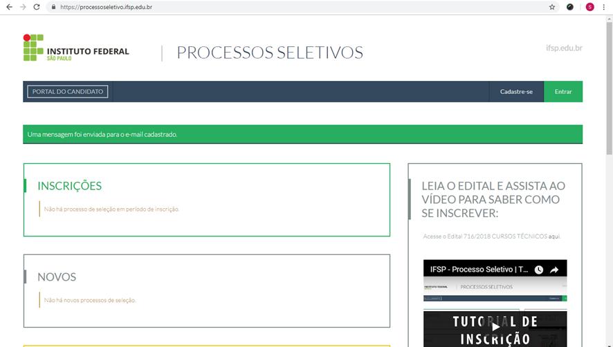 4) - se você participou dos últimos processos seletivos para cursos técnicos do IFSP, é muito provável que você já