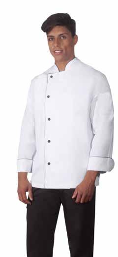 Fardamento FJAL016 FJAL013 JALECAS UNISEXO botão de mola Unisex Chef s Jacket