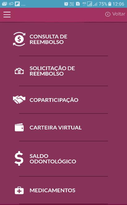 APLICATIVO MOBILE - SOLICITAÇÃO DE REEMBOLSO DE MEDICAMENTO Passo